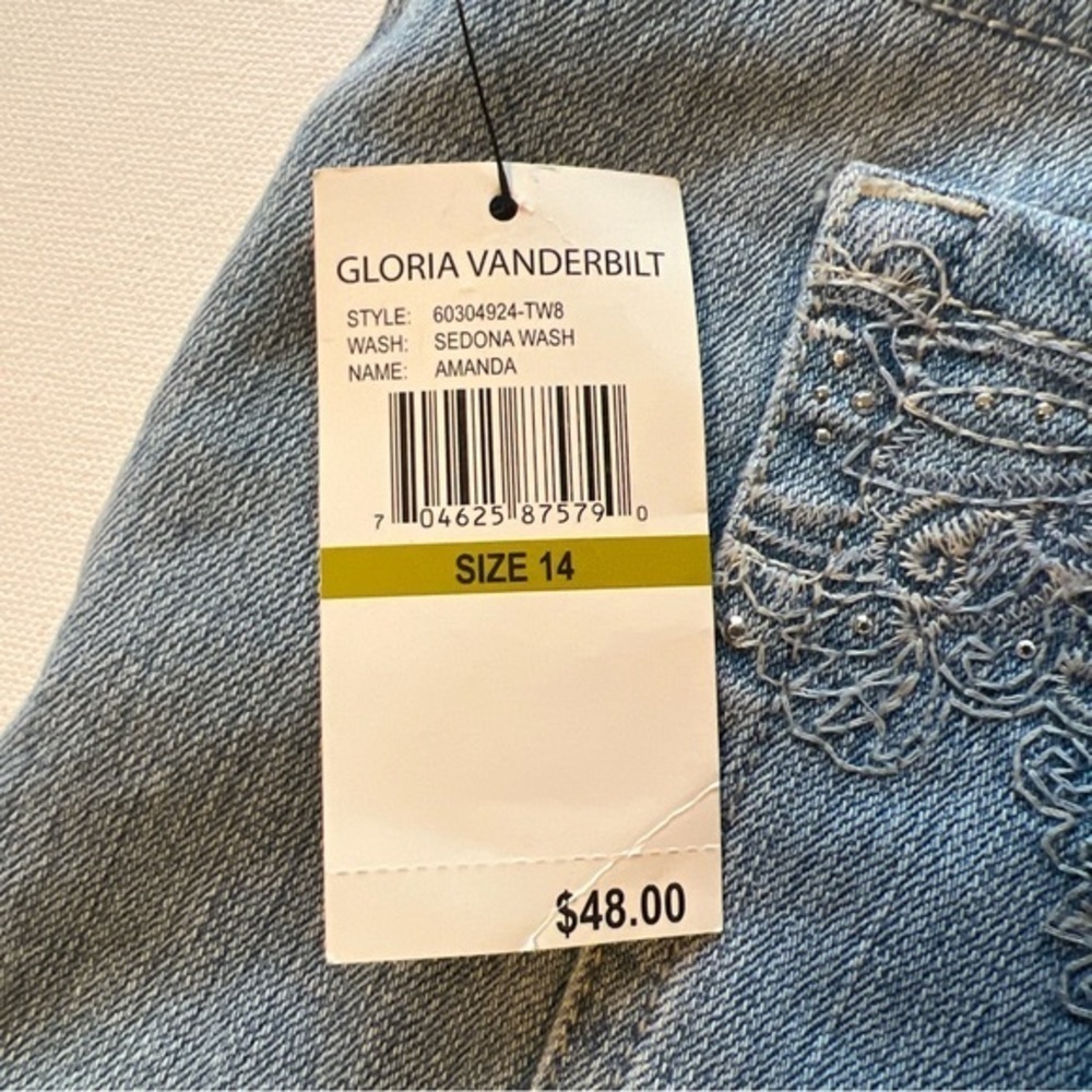 NWT Gloria Vanderbilt‎ Ladies' Amanda Denim Caprice Jeans Size 14 (A4) - Picture 9 of 9